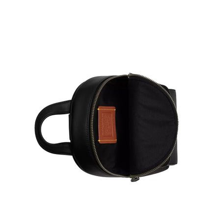 Coach Men's Small Turnlock Sling Pack In Signature Canvas Gunmetal/Charcoal/Black