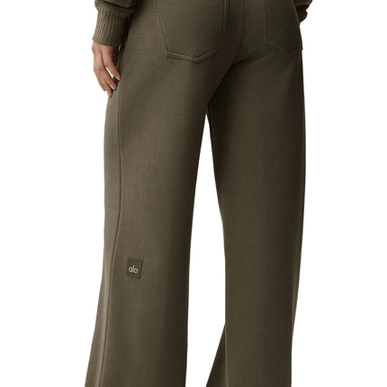 alo Women's Serenity Wide Leg Sweatpant Olive Tree