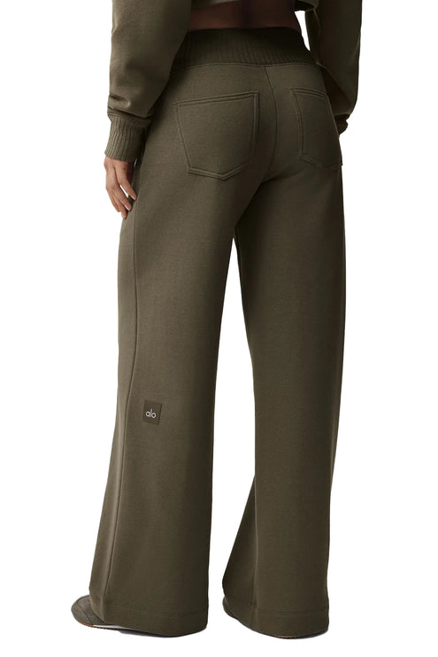 alo Women's Serenity Wide Leg Sweatpant Olive Tree