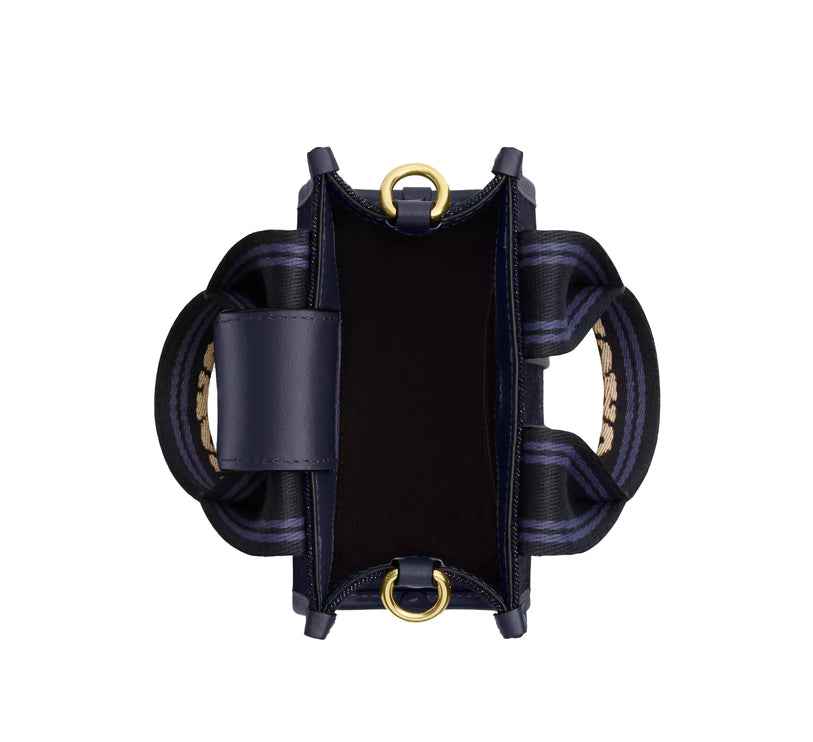 Coach Women's Smith Mini Tote Bag In Regenerative Cotton Gold/Dark Denim Gold Multi