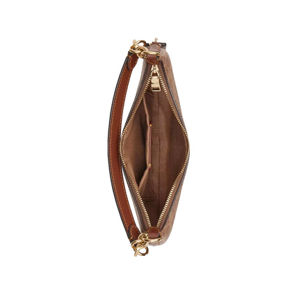 Coach Women's Mini Payton Bag In Signature Canvas Gold/Tan/Brown