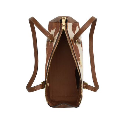 Coach Women's Asher Shoulder Bag In Haircalf With Cow Print Gold/Cow Multi