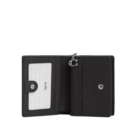 Coach Women's Snap Wallet With Rivets Black/Silver