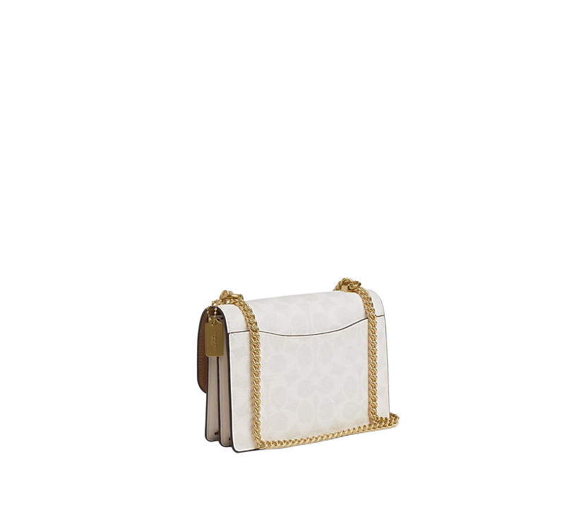 Coach Women's Mini Klare Crossbody Bag In Signature Canvas Gold/White/Chalk
