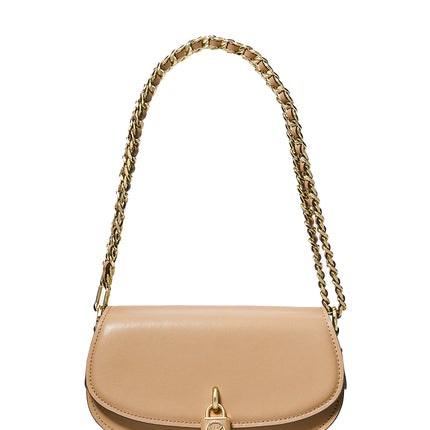 Michael Kors Women's Mila Small Leather Shoulder Bag Camel