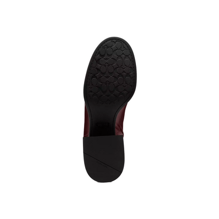 Coach Women's Block Heel Boot Dark Wine