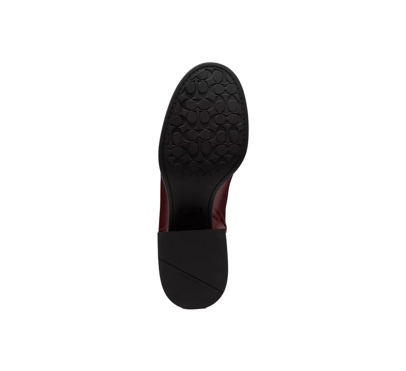 Coach Women's Block Heel Boot Dark Wine