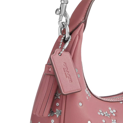 Coach Women's Carmen Mini Crossbody Bag With Star Print Novelty Leather/Silver