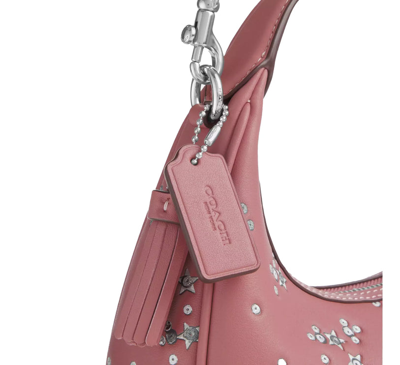 Coach Women's Carmen Mini Crossbody Bag With Star Print Novelty Leather/Silver