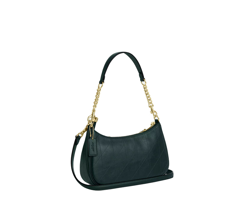Coach Women's Teri Shoulder Bag With Quilting Gold/Dark Teal