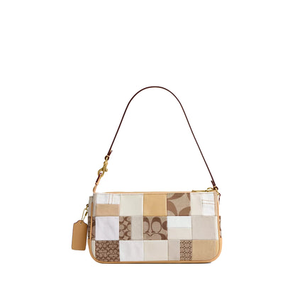 Coach Women's Plaza Bag 25 With Patchwork Brass/White Multicolor