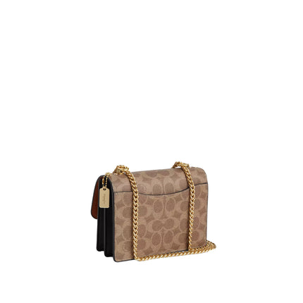 Coach Women's Mini Klare Crossbody Bag In Signature Canvas Gold/Tan/Black