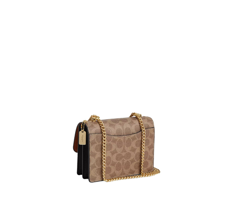 Coach Women's Mini Klare Crossbody Bag In Signature Canvas Gold/Tan/Black