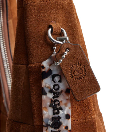 Coach Women's Alter/Ego Large Crescent Shoulder Bag In Upcrafted Suede upcrafted™ Leather/Warm Brown