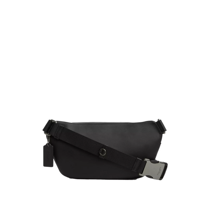 Coach Unisex Elias Belt Bag In Signature Canvas Gunmetal/Charcoal/Black