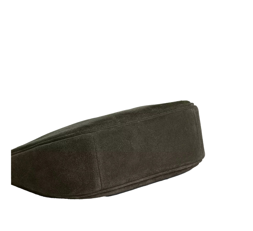 Coach Women's Teri Mini Crossbody Bag Suede/Gunmetal/Army Green