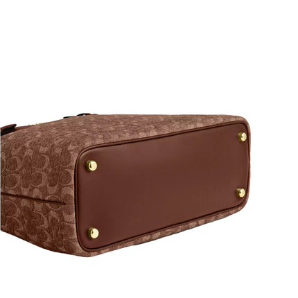 Coach Women's Easton Tote Bag In Signature Chenille Gold/Light Khaki/Vintage Brown