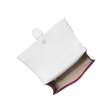 Michael Kors Women's Greenwich Medium Color-Block and Signature Logo Satchel Bag Dark Raspberry Multi