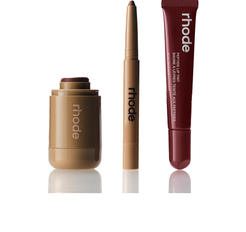 rhode The Edits Blush + lip trio