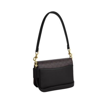 Coach Women's Quinn Bag In Signature Canvas Gold/Walnut/Black