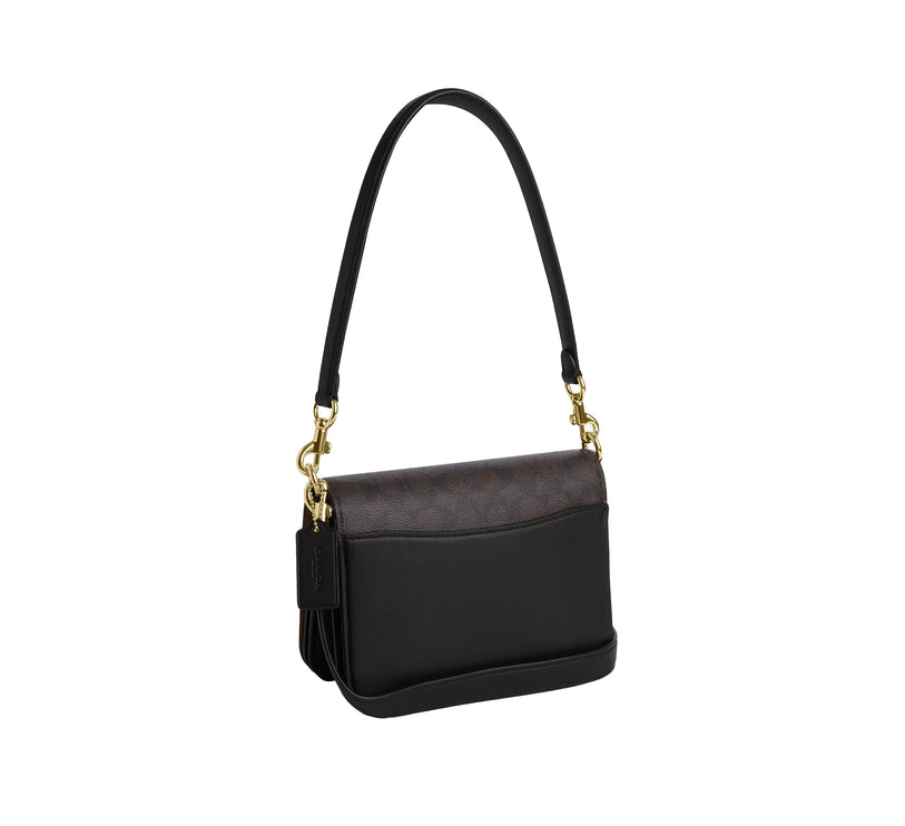 Coach Women's Quinn Bag In Signature Canvas Gold/Walnut/Black