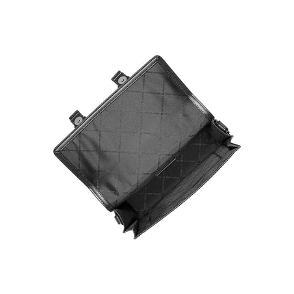 Michael Kors Men's Cooper Pebbled Leather and Signature Logo Trunk Crossbody Bag Black