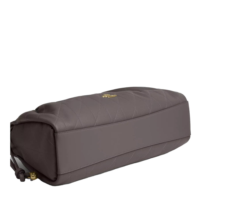 Coach Women's Faye Large Shoulder Bag With Quilting Gold/Slate