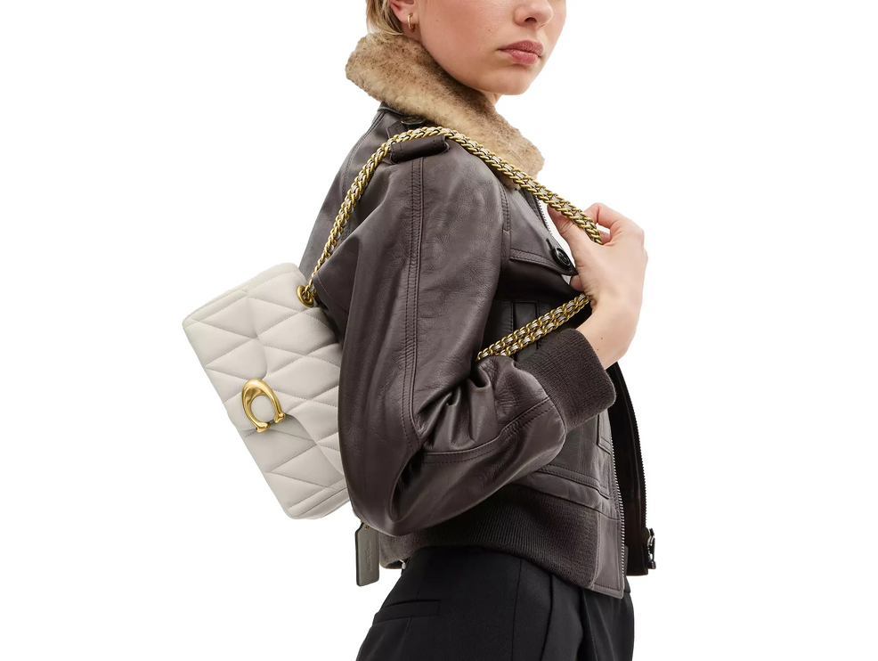 Coach Women's Tabby Shoulder Bag 20 With Pillow Quilting Brass/Chalk