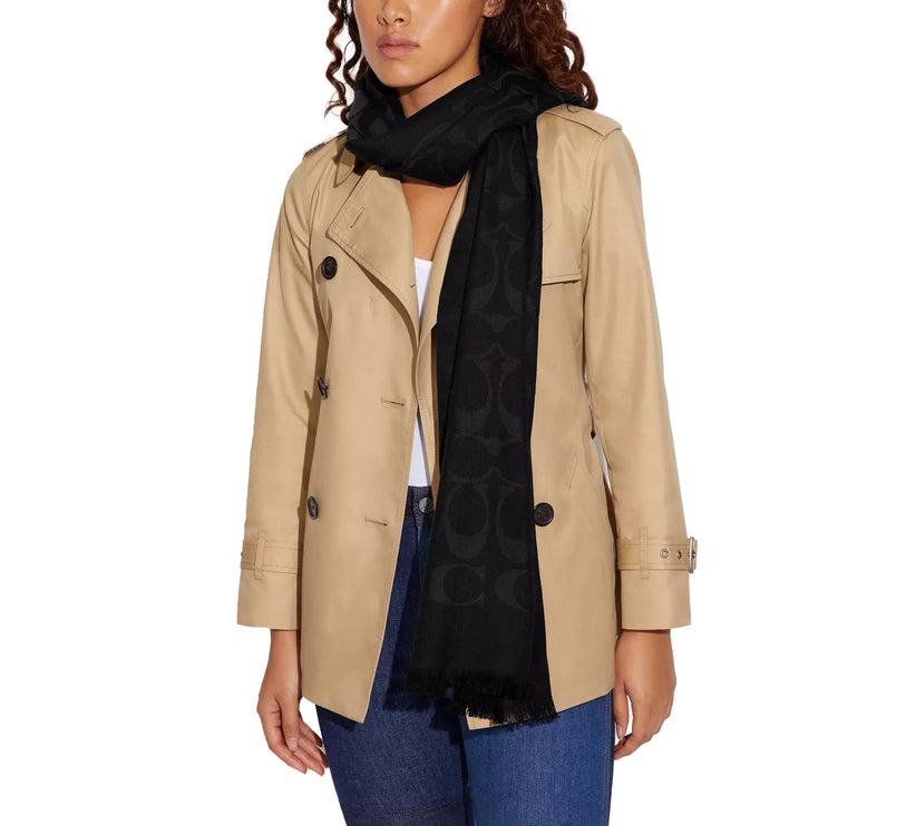 Coach Women's Signature Wrap Black