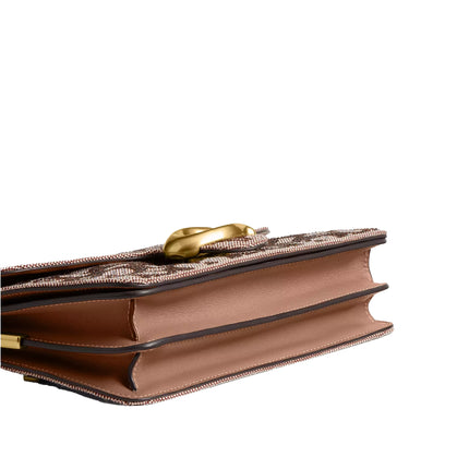 Coach Women's Tabby Shoulder Bag 26 In Crystal Signature Jacquard Brass/Mushroom