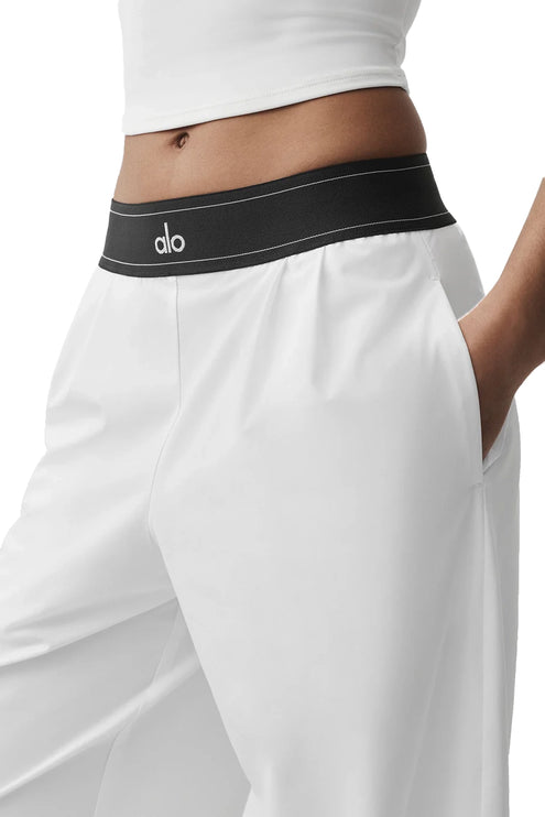 alo Women's Suit Up Trouser (Regular) White/Black