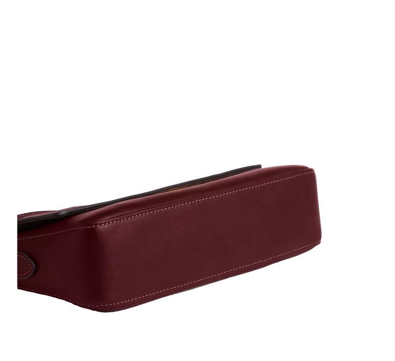 Coach Women's Etta Small Flap Shoulder Bag Gold/Maroon