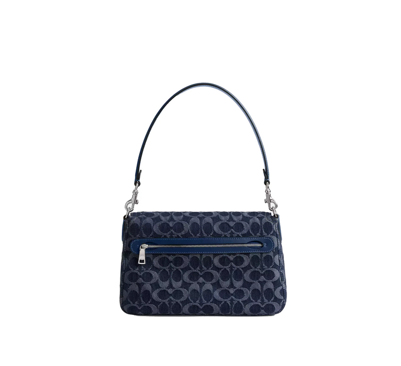 Coach Women's Soft Tabby Shoulder Bag In Signature Denim Silver/Deep Blue Multi