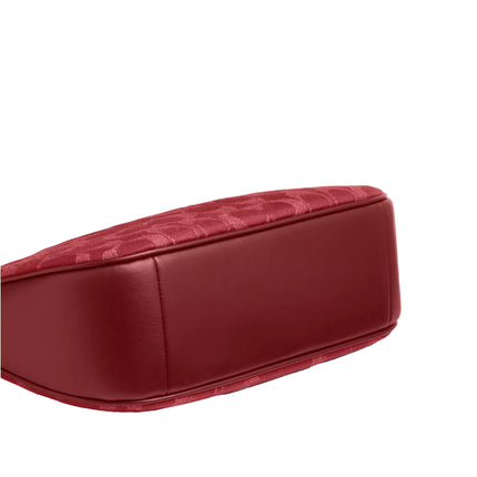 Coach Women's Teri Shoulder Bag In Signature Denim Silver/True Red