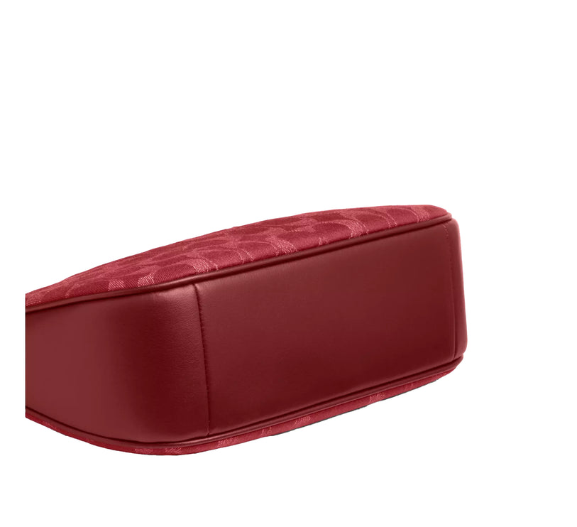 Coach Women's Teri Shoulder Bag In Signature Denim Silver/True Red