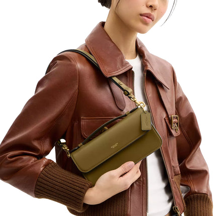 Coach Women's Elora Top Handle Crossbody Bag Brass/Muted Olive