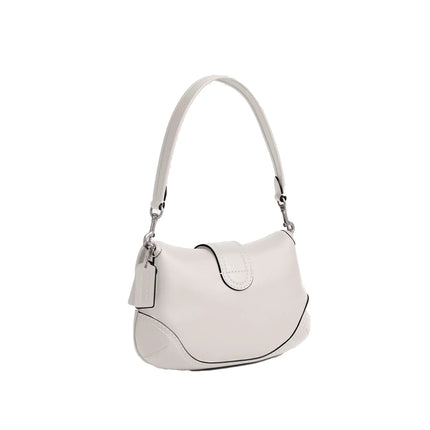 Coach Women's Soho Flap Bag In Regenerative Leather Silver/Chalk