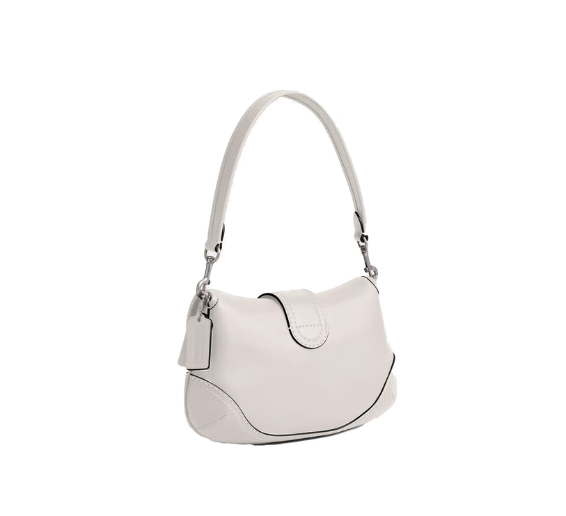 Coach Women's Soho Flap Bag In Regenerative Leather Silver/Chalk