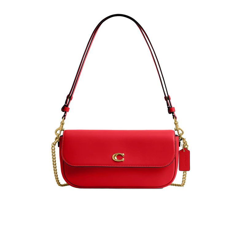 Coach Women's Brook Flap Chain Bag Brass/Candy Apple
