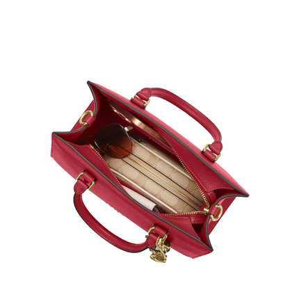 Coach Women's Maggie Small Tote Bag Gold/True Red