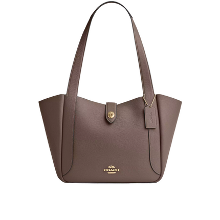 Coach Women's Hadley Turnlock Tote Bag Gold/Dark Stone