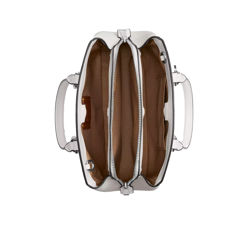 Coach Women's Savannah Small Carryall Bag In Signature Canvas Silver/White/Chalk