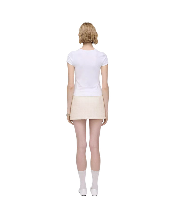 Marc Jacobs Women's Charm Logo Shrunken Tee White