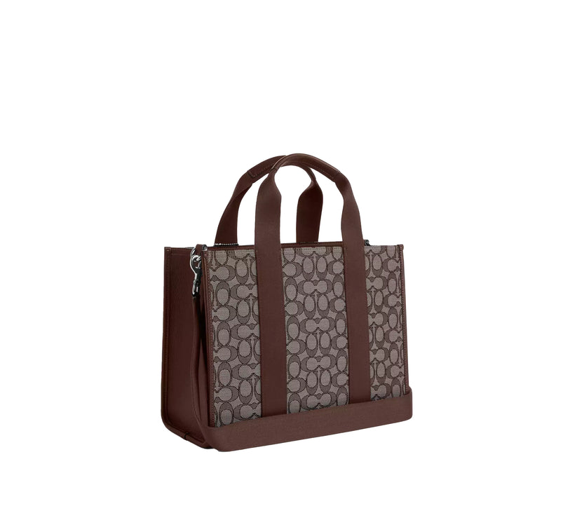 Coach Women's Smith Tote Bag In Signature Jacquard Silver/Oak/Maple