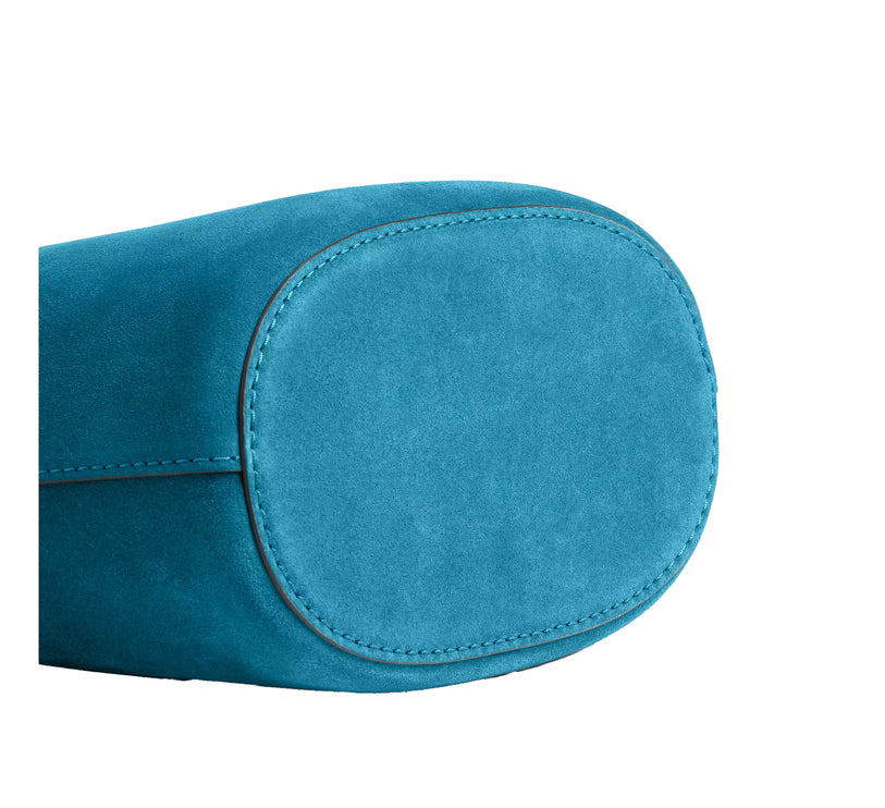 Coach Women's Bleecker Bucket Bag 21 Suede/Dark Brass/Sea Blue