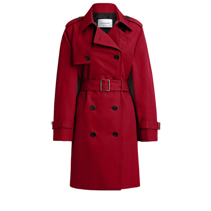 Coach Women's Mid Trench Ruby
