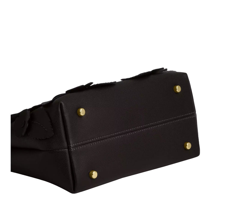 Coach Women's Emory Top Handle Bag With Floral Applique Gold/Maple