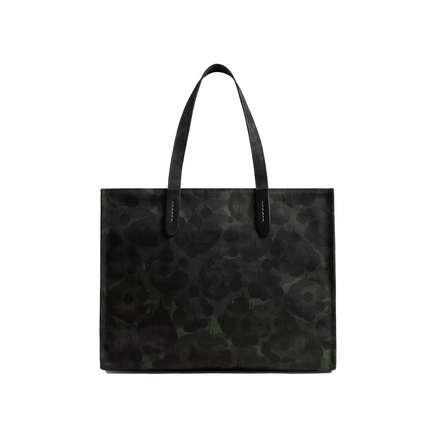 Coach Unisex Tote With Camo Print And Rexy Army Green Multi