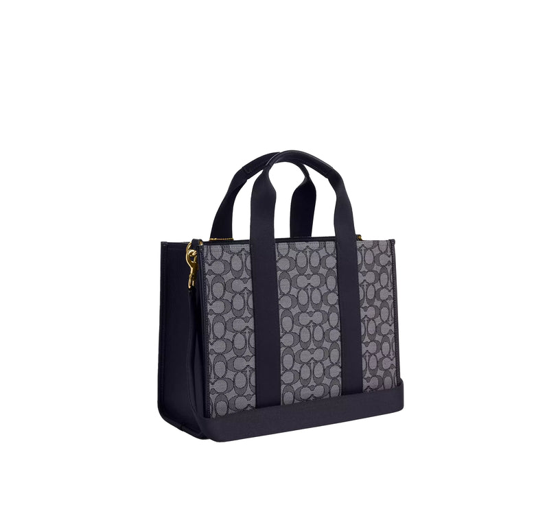 Coach Women's Smith Tote Bag In Signature Jacquard Gold/Navy/Midnight Navy