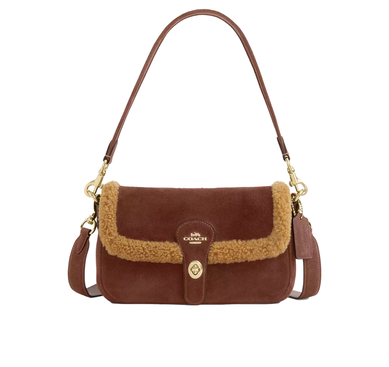 Coach Women's Hadley Shoulder Bag Gold/Vintage Brown Multi